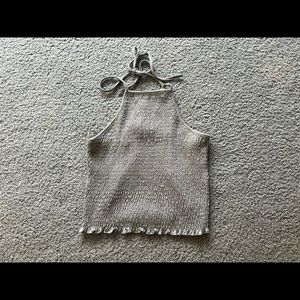 Fiore Grey Halter Top